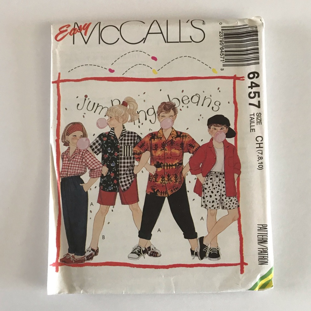 🧵3for12🧵 VTG McCall’s Pattern 6457 Child’s Shirt Pants Shorts